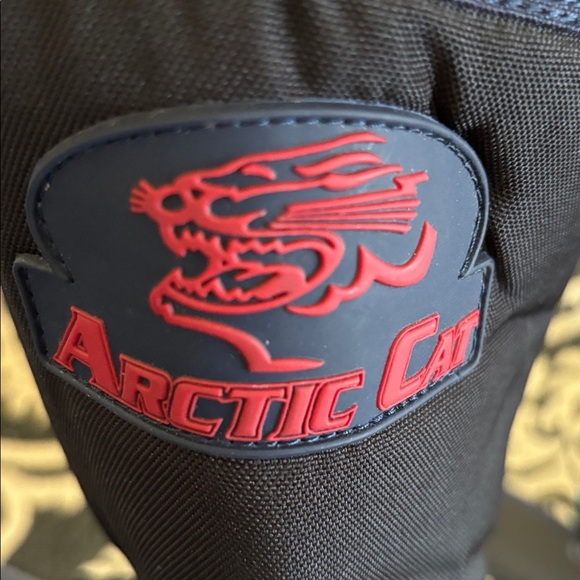 Arctic Cat Tall Winter Snowmobile Winter Boots Size 7 Navy Red Lace Up No Packs - Picture 4 of 6